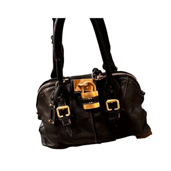 Chloe Paddington Hand Bag Leather Brown Gold Silver Authentic purse